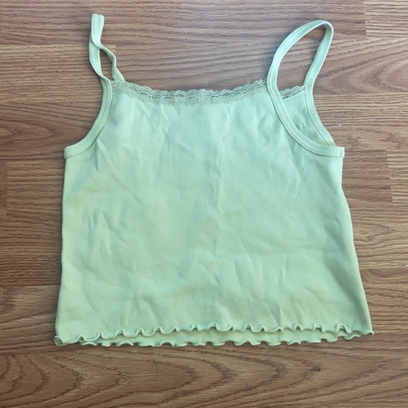 Brandy melville light green crop top one size - Picture 2 of 3